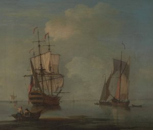 An Evening Calm by Peter Monamy Oil Painting