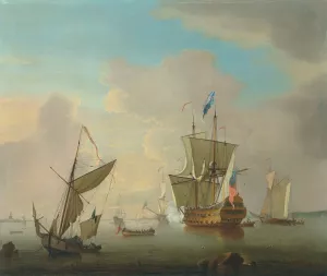 The morning gun by Peter Monamy Oil Painting