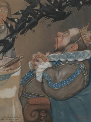 Sing a song of sixpence by Peter Newell Oil Painting