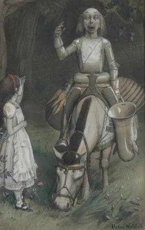 With a faint smile lighting up his gentle, foolish face, he began by Peter Newell Oil Painting