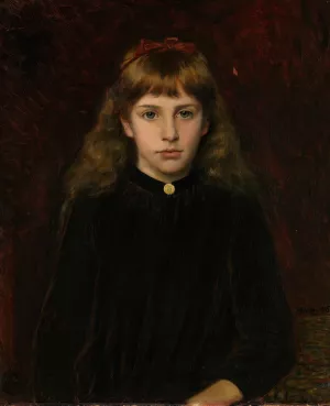 Portrait of Dagny Kiaer Oil painting by Peter Nicolai Arbo