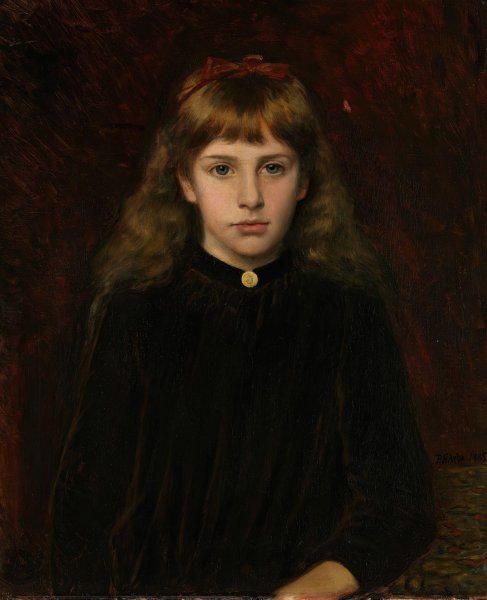 Portrait of Dagny Kiaer  by Peter Nicolai Arbo - Hand-Painted Oil Painting Reproduction