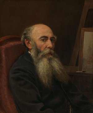 Portrait of the Painter Hans Johan Frederik Berg by Peter Nicolai Arbo Oil Painting