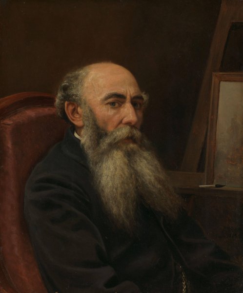 Portrait of the Painter Hans Johan Frederik Berg  by Peter Nicolai Arbo - Hand-Painted Oil Painting Reproduction