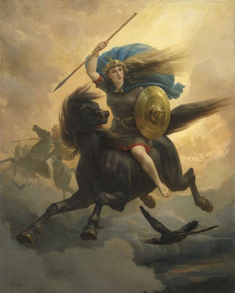 The Valkyrie  by Peter Nicolai Arbo - Hand-Painted Oil Painting Reproduction