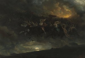 The wild Hunt of Odin by Peter Nicolai Arbo Oil Painting