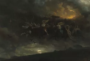 The wild Hunt of Odin by Peter Nicolai Arbo Oil Painting