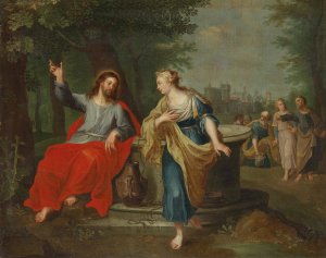 Christ And The Woman Of Samaria At The Well by Peter Paul Rubens (Follower) Oil Painting
