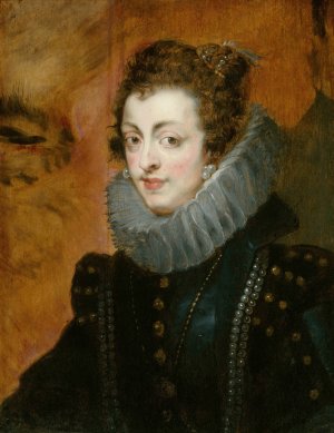 Portrait of Isabella of Bourbon by Peter Paul Rubens (Follower) Oil Painting