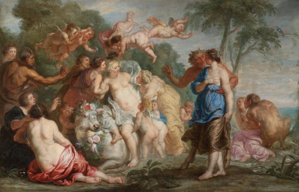 Rape Of Europa by Peter Paul Rubens (Follower) - Hand-Painted Oil Painting Reproduction