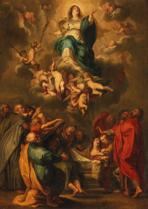The Assumption of the Virgin by Peter Paul Rubens (Follower) Oil Painting