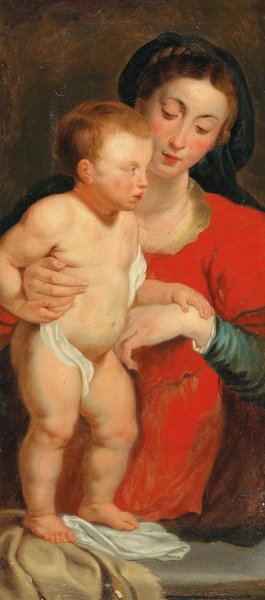 The Madonna And Child by Peter Paul Rubens (Follower) Oil Painting
