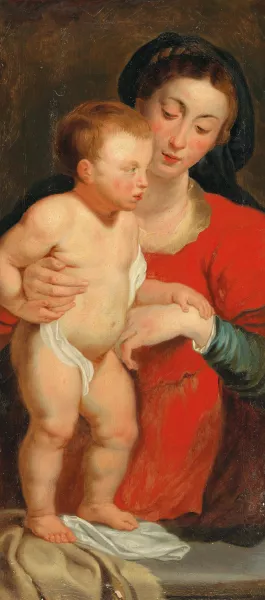 The Madonna And Child by Peter Paul Rubens (Follower) Oil Painting