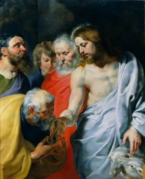 Christ's Charge to Peter by Peter Paul Rubens Oil Painting