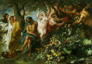 Pythagoras Advocating Vegetarianism by Peter Paul Rubens Oil Painting