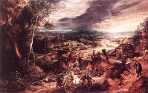 Summer: Peasants Going to Market by Peter Paul Rubens Oil Painting