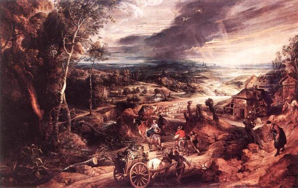 Summer: Peasants Going to Market by Peter Paul Rubens - Hand-Painted Oil Painting Reproduction