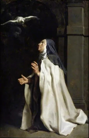 Teresa of Avila's Vision of the Dove by Peter Paul Rubens Oil Painting