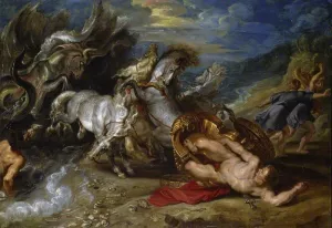 The Death of Hippolytus by Peter Paul Rubens Oil Painting