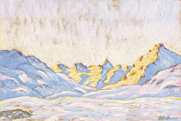 Winter Landscape  by Peter Robert Berry - Hand-Painted Oil Painting Reproduction