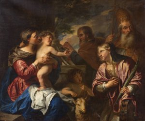 The Mystic Marriage of St Catherine by Peter Thys Oil Painting