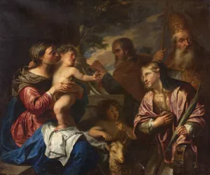 The Mystic Marriage of St Catherine Oil painting by Peter Thys