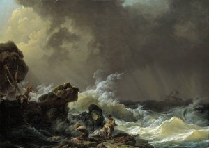 Shipwreck by Peter Van De Velde Oil Painting