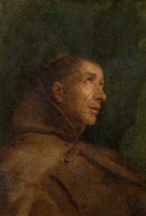 A Franciscan Saint by Peter Van Lint Oil Painting
