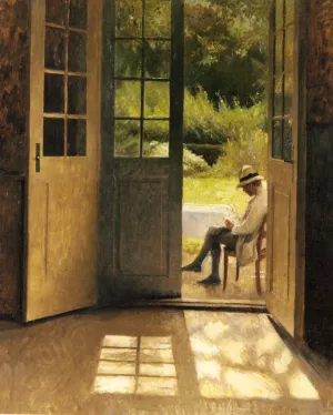 The Open Door by Peter Vilhelm Ilsted - Oil Painting Reproduction