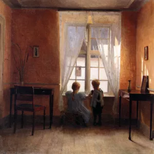 Ved Vinduet by Peter Vilhelm Ilsted - Oil Painting Reproduction
