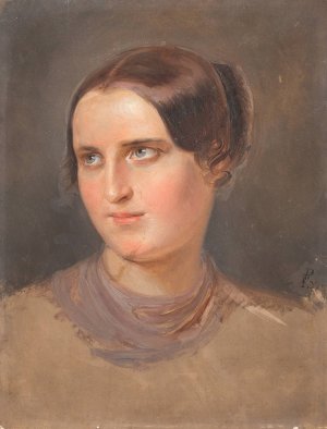 Lady portrait by Peter Von Cornelius Oil Painting