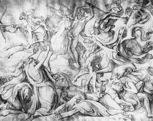 The Riders of the Apocalypse by Peter Von Cornelius Oil Painting