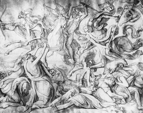 The Riders of the Apocalypse by Peter Von Cornelius - Hand-Painted Oil Painting Reproduction