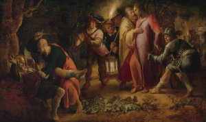 The Betrayal Of Christ by Peter Wtewael Oil Painting