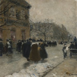 Street by Petr Aleksandrovich Nilus Oil Painting