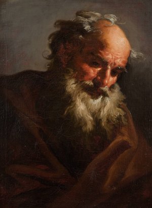Head of an Old Man by Petr Brandl Oil Painting