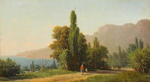 View Of Ai-Petri, Crimea by Petr Petrovich Vereshchagin Oil Painting