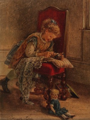Der Liebling by Petronella Peters Oil Painting