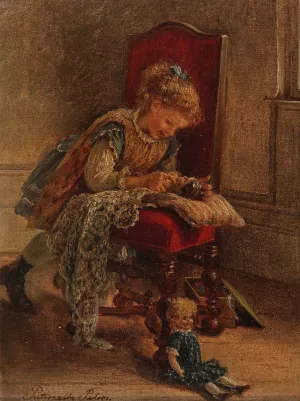 Der Liebling by Petronella Peters Oil Painting
