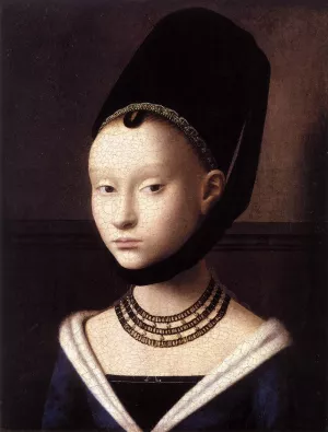 Portrait of a Young Girl painting by Petrus Christus