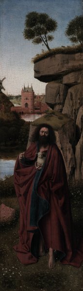 Saint John the Baptist in a Landscape by Petrus Christus Oil Painting
