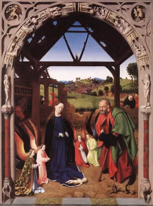 The Nativity painting by Petrus Christus