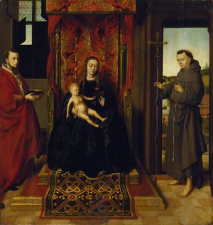 Virgin and Child with Saints Jerome and Francis by Petrus Christus Oil Painting