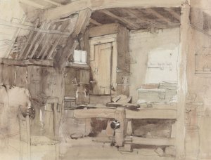 Hoek van de timmermanswerkplaats van huize Klingelbeek te Oosterbeek by Petrus Franciscus Greive Oil Painting