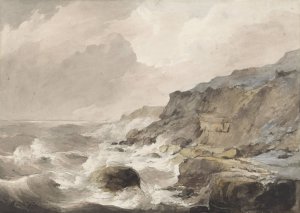 Rotskust te Boulogne sur Mer by Petrus Johannes Schotel Oil Painting