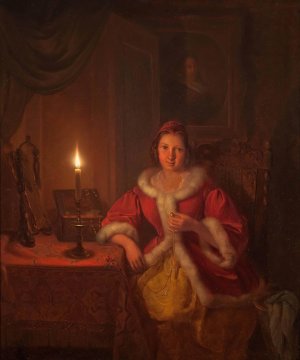 In the Boudoir by Petrus Kiers Oil Painting