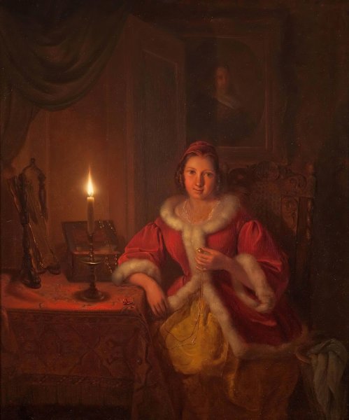 Main Product Photo of In the Boudoir  Painting by Petrus Kiers