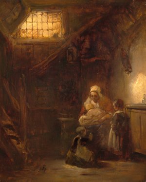 The nursery by Petrus Marius Molijn Oil Painting