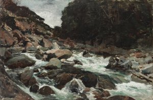 Mountain Stream, Otira Gorge by Petrus Van Der Velden Oil Painting