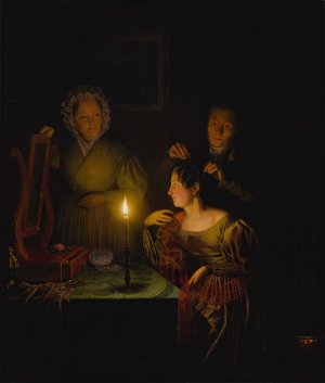 Before the ball by Petrus Van Schendel Oil Painting